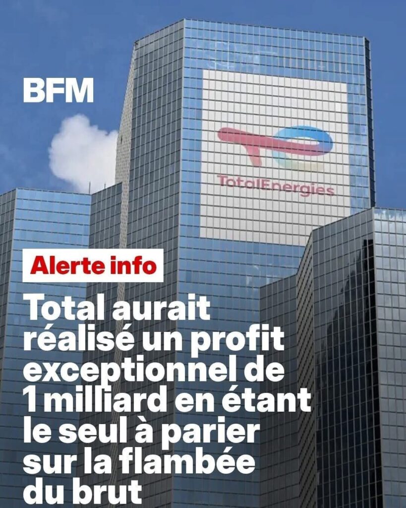 TOTAL DOIT PASSER À LA POMPE
